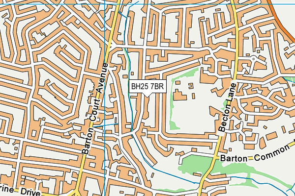 BH25 7BR map - OS VectorMap District (Ordnance Survey)