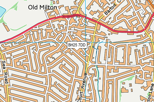 BH25 7DD map - OS VectorMap District (Ordnance Survey)