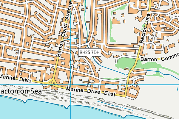 BH25 7DH map - OS VectorMap District (Ordnance Survey)