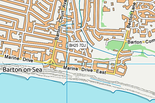 BH25 7DJ map - OS VectorMap District (Ordnance Survey)