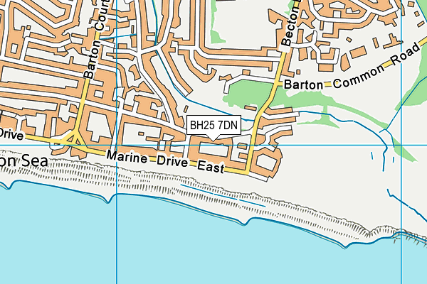 BH25 7DN map - OS VectorMap District (Ordnance Survey)