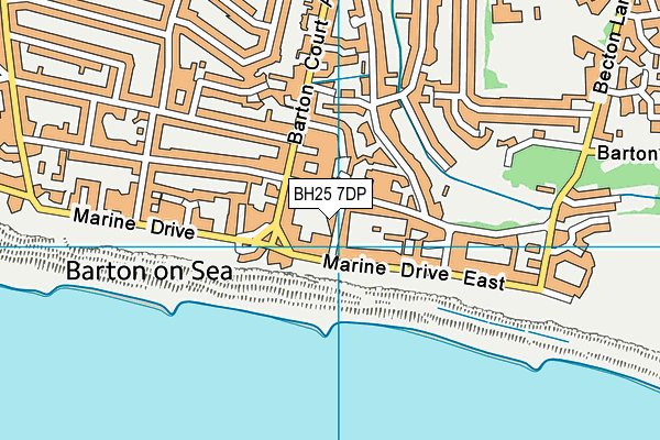 BH25 7DP map - OS VectorMap District (Ordnance Survey)