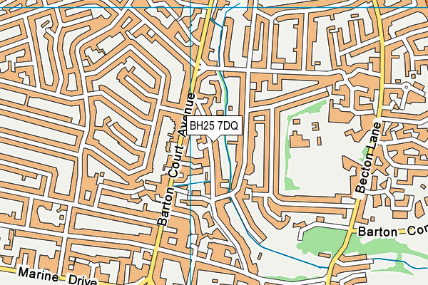 BH25 7DQ map - OS VectorMap District (Ordnance Survey)