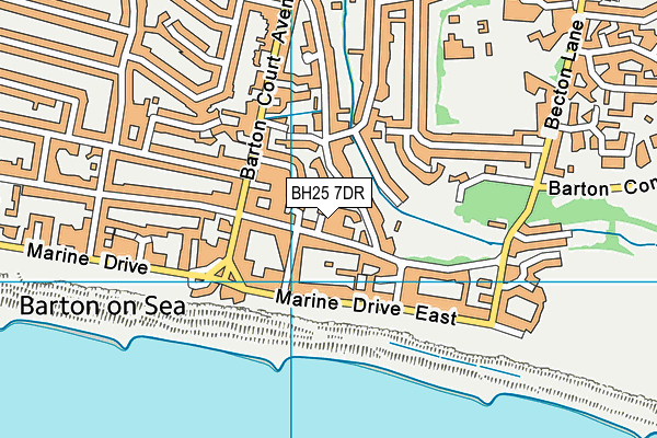 BH25 7DR map - OS VectorMap District (Ordnance Survey)