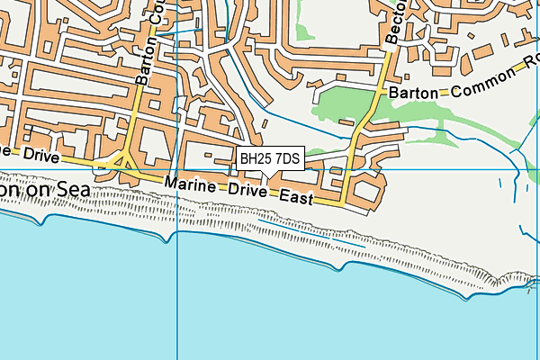 BH25 7DS map - OS VectorMap District (Ordnance Survey)