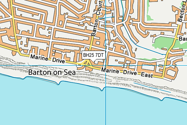 BH25 7DT map - OS VectorMap District (Ordnance Survey)