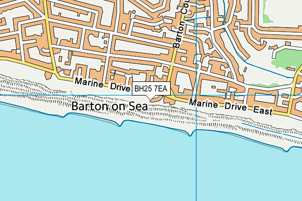 BH25 7EA map - OS VectorMap District (Ordnance Survey)