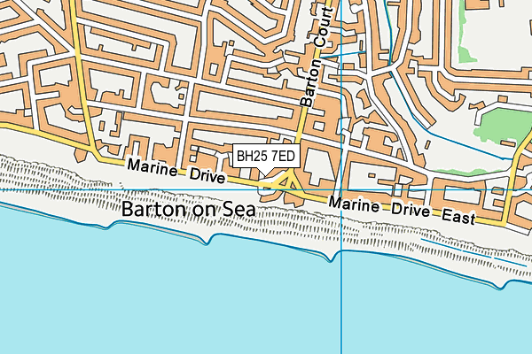 BH25 7ED map - OS VectorMap District (Ordnance Survey)