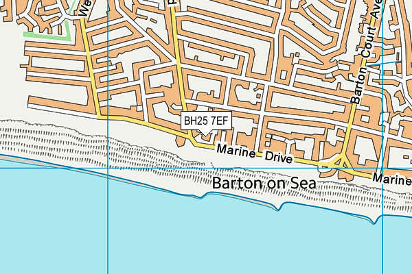 BH25 7EF map - OS VectorMap District (Ordnance Survey)