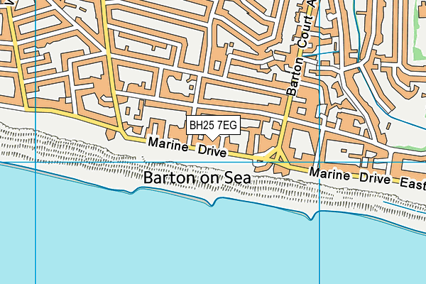BH25 7EG map - OS VectorMap District (Ordnance Survey)