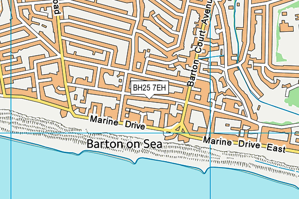 BH25 7EH map - OS VectorMap District (Ordnance Survey)