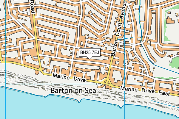 BH25 7EJ map - OS VectorMap District (Ordnance Survey)