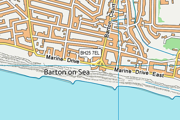 BH25 7EL map - OS VectorMap District (Ordnance Survey)