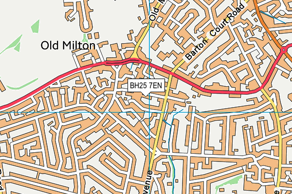 BH25 7EN map - OS VectorMap District (Ordnance Survey)