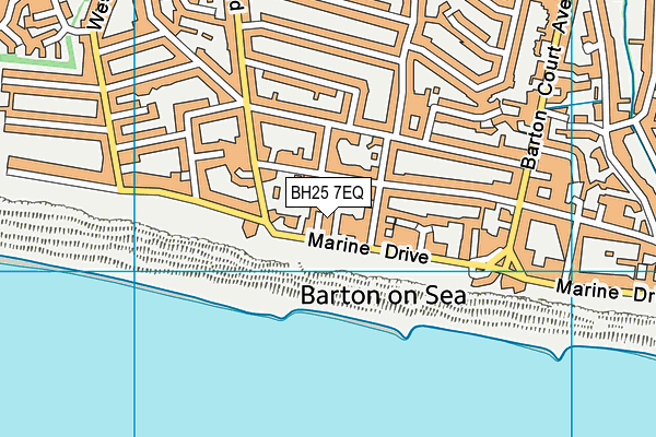 BH25 7EQ map - OS VectorMap District (Ordnance Survey)