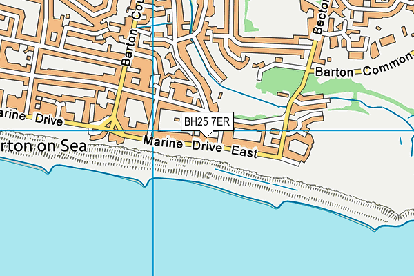 BH25 7ER map - OS VectorMap District (Ordnance Survey)