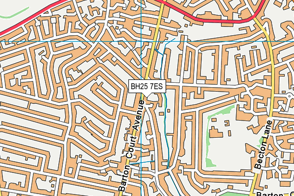 BH25 7ES map - OS VectorMap District (Ordnance Survey)