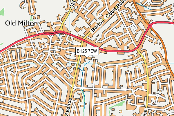 BH25 7EW map - OS VectorMap District (Ordnance Survey)