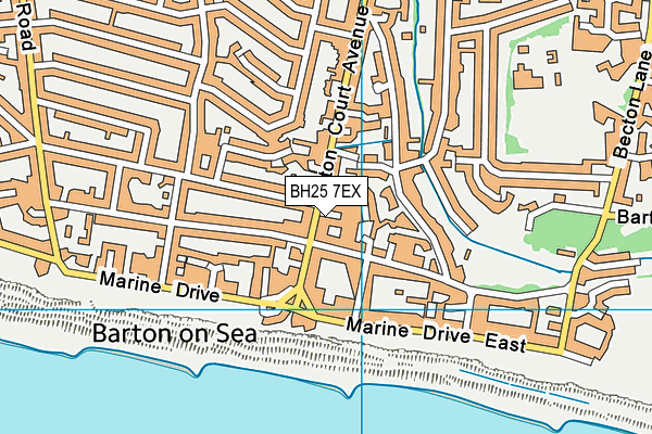 BH25 7EX map - OS VectorMap District (Ordnance Survey)