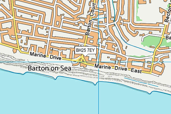 BH25 7EY map - OS VectorMap District (Ordnance Survey)