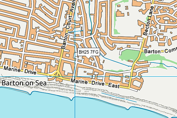 BH25 7FG map - OS VectorMap District (Ordnance Survey)