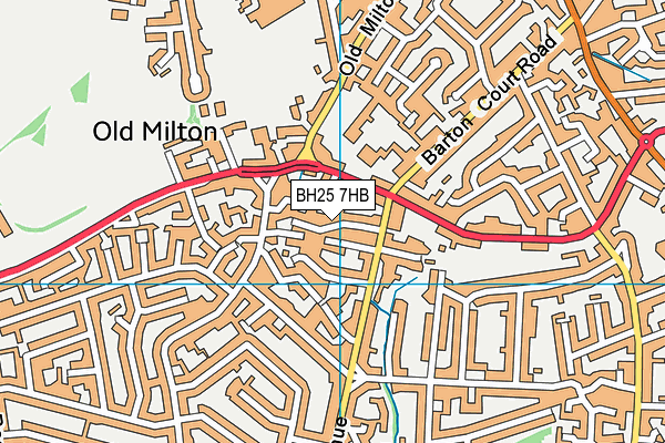 BH25 7HB map - OS VectorMap District (Ordnance Survey)