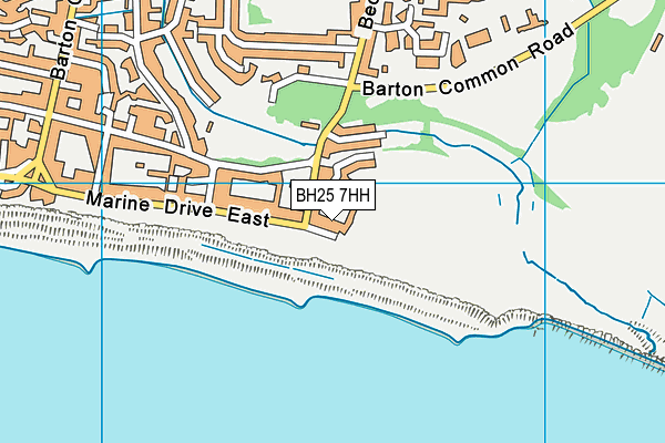 BH25 7HH map - OS VectorMap District (Ordnance Survey)