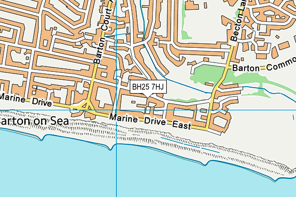 BH25 7HJ map - OS VectorMap District (Ordnance Survey)