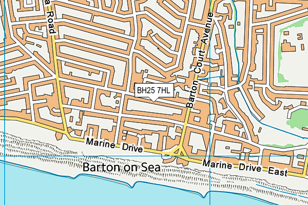 BH25 7HL map - OS VectorMap District (Ordnance Survey)