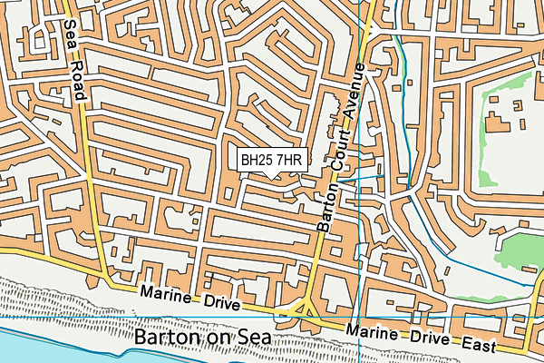 BH25 7HR map - OS VectorMap District (Ordnance Survey)