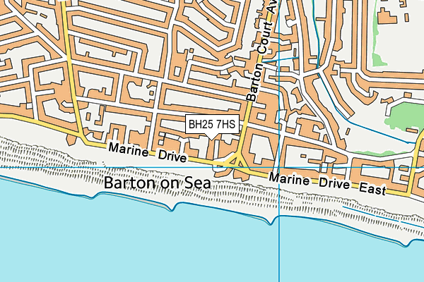 BH25 7HS map - OS VectorMap District (Ordnance Survey)