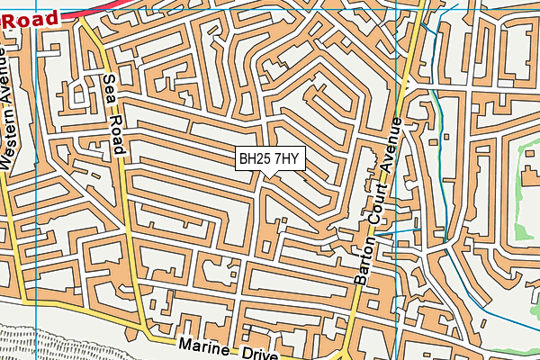 BH25 7HY map - OS VectorMap District (Ordnance Survey)