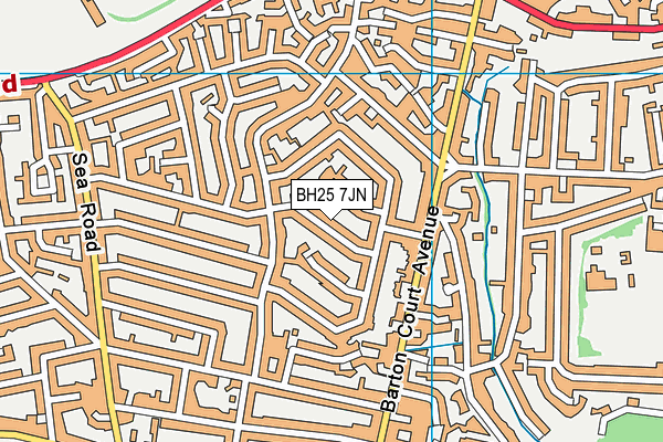 BH25 7JN map - OS VectorMap District (Ordnance Survey)
