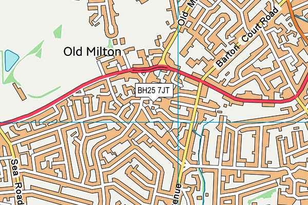BH25 7JT map - OS VectorMap District (Ordnance Survey)