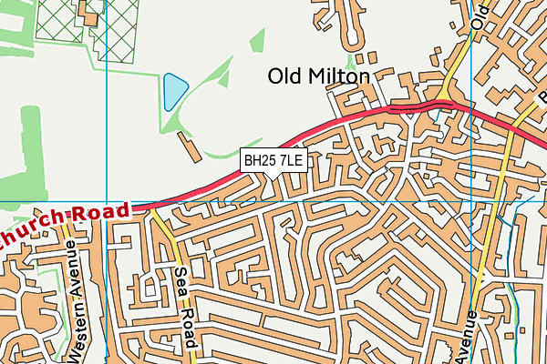 BH25 7LE map - OS VectorMap District (Ordnance Survey)
