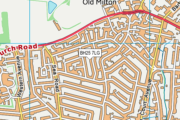 BH25 7LG map - OS VectorMap District (Ordnance Survey)