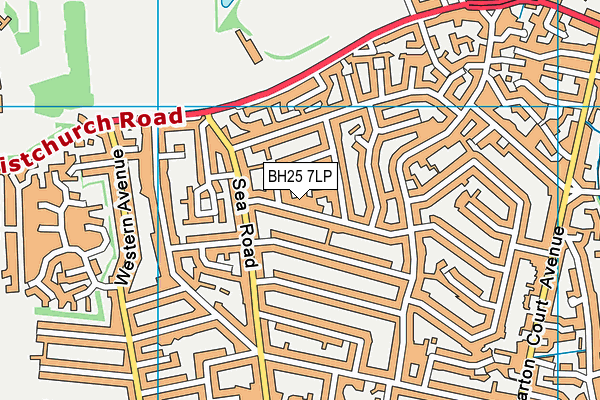 BH25 7LP map - OS VectorMap District (Ordnance Survey)