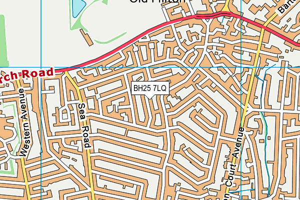 BH25 7LQ map - OS VectorMap District (Ordnance Survey)