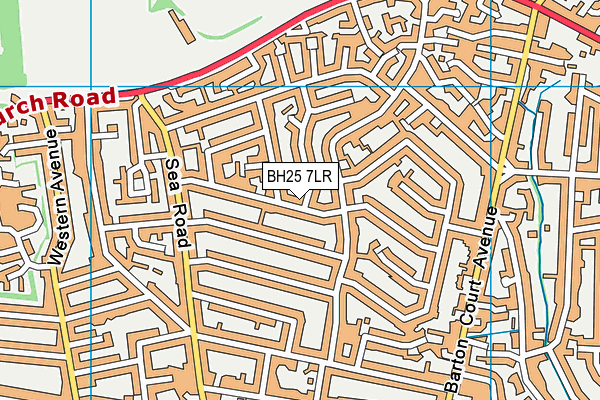 BH25 7LR map - OS VectorMap District (Ordnance Survey)
