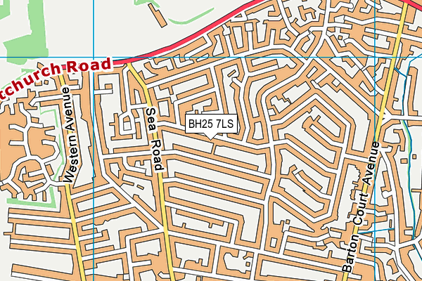 BH25 7LS map - OS VectorMap District (Ordnance Survey)