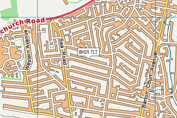 BH25 7LT map - OS VectorMap District (Ordnance Survey)