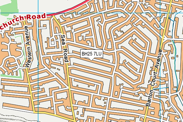 BH25 7LU map - OS VectorMap District (Ordnance Survey)