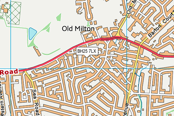 BH25 7LX map - OS VectorMap District (Ordnance Survey)