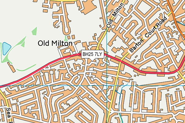 BH25 7LY map - OS VectorMap District (Ordnance Survey)