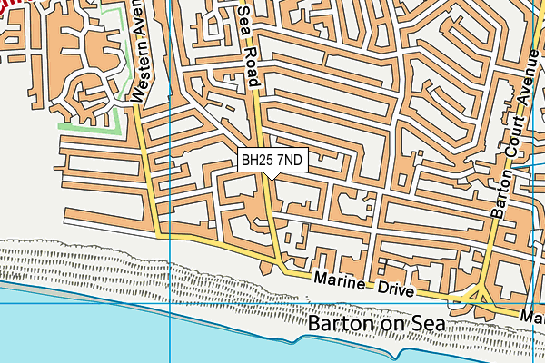 BH25 7ND map - OS VectorMap District (Ordnance Survey)