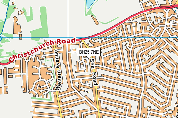 BH25 7NE map - OS VectorMap District (Ordnance Survey)