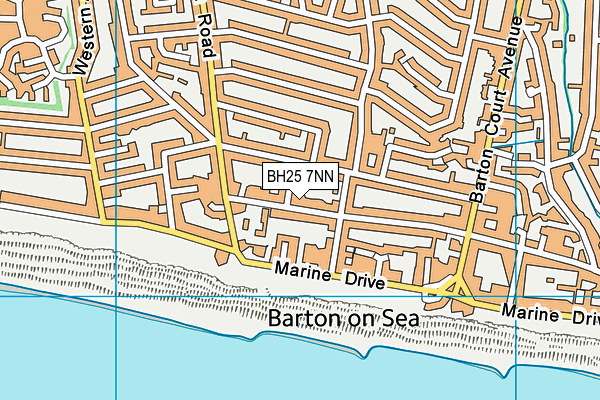 BH25 7NN map - OS VectorMap District (Ordnance Survey)