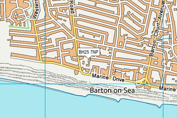 BH25 7NP map - OS VectorMap District (Ordnance Survey)