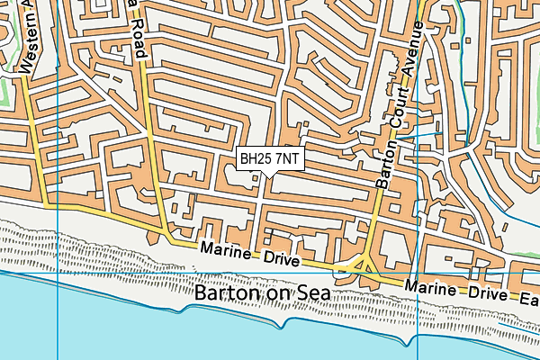 BH25 7NT map - OS VectorMap District (Ordnance Survey)