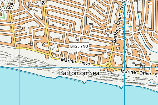 BH25 7NU map - OS VectorMap District (Ordnance Survey)